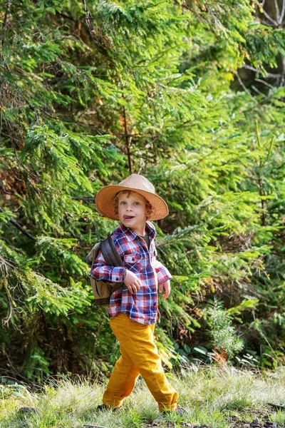 Glad Familj Vilar Fjällen Hösten — Stockfoto