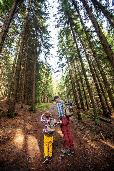 Happy Family Resting Mountains Autumn Royalty Free Stock Images