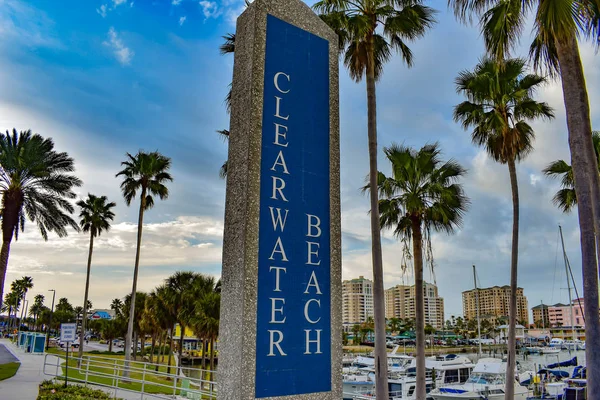 Praia Clearwater Florida Janeiro 2019 Clearwater Beach Assine Belo Cenário — Fotografia de Stock