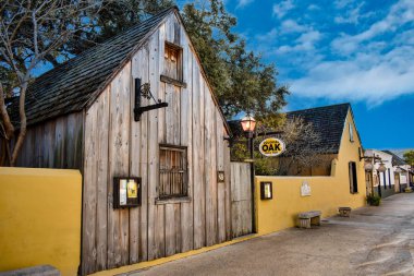 St Augustine, Florida. 26 Ocak 2019. St. George St Old Town Florida's Historic Coast (2, on yedinci yüzyıl Konakları)