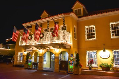 St Augustine, Florida. 26 Ocak 2019. Florida'nın tarihi sahilinde eski kentte Vintage Hotel lobi.