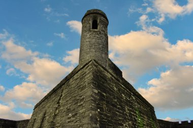 St Augustine, Florida. 26 Ocak 2019. Castillo de San Marcos güzel gündoğumu arka planda Florida'nın tarihi Sahil (4 tarihinde)