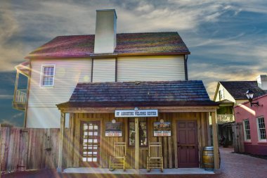 St Augustine, Florida. 26 Ocak 2019. St. Augustine hoş geldiniz merkez, Old Town Florida'nın tarihi kıyılarında.