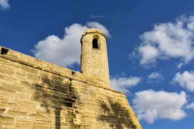 St Augustine, Florida. 26 Ocak 2019. Castillo de San Marcos kale Old Town Florida's Historic Coast (3, üstten görünüm)