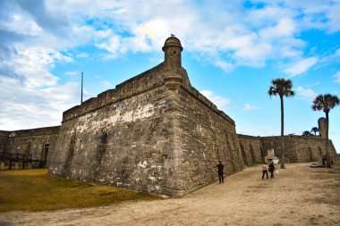 St Augustine, Florida.January 26, 2019. Tarihi Castillo de San Marcos Old Town Florida's Historic Coast (4, güzel manzara)