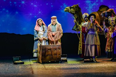 Orlando, Florida. 19 Aralık 2018. Noel Kutlamaları at Seaworld International Drive alanında (1 gerçek hayvanlarla)