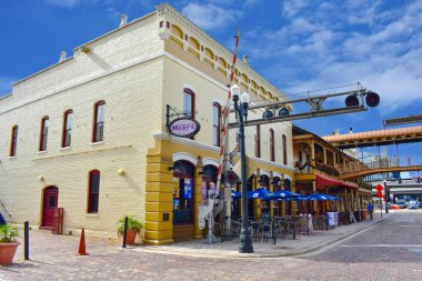Orlando, Florida. 24 Aralık 2018. Eski Humburger barda kilise Sokağı İstasyonu Orlando Downtown bölgesinde 