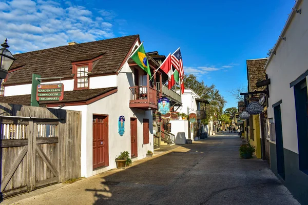 Szent Ágoston Florida Január 2019 Színes George Street Old Town — Stock Fotó