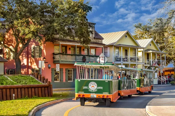 Сент Огастин Флорида Января 2019 Года Троллейбусный Тур Старому Городу — стоковое фото