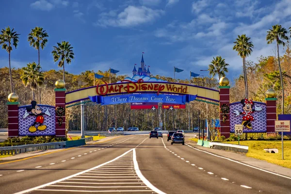 Orlando Florida Janeiro 2019 Arco Entrada Dos Parques Temáticos Walt — Fotografia de Stock