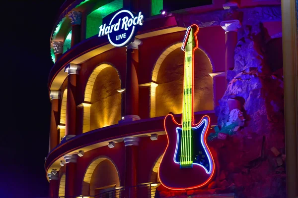 Orlando Florydzie Lutego 2019 Hard Rock Żywo Znak Oświetlony Gitara — Zdjęcie stockowe