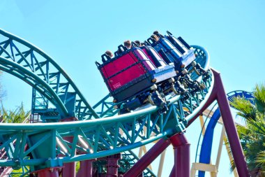 Tampa, Florida. 26 Aralık 2018 her spin rastgele, frekans ve binici tartmak at Bush bahçeleri Tampa Bay tarafından belirlenen yönü ile tren