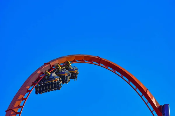 Tampa Florida December 2018 People Enjoying Ride Face Arms Outstretched — Stock Photo, Image