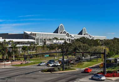 Orlando, Florida. 12 Ocak 2019 panoramik, Orlando Kongre Merkezi'nde Uluslararası sürücü alanı (1).