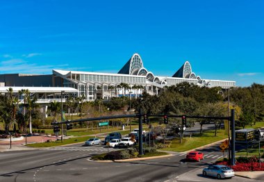 Orlando, Florida. 12 Ocak 2019 panoramik, Orlando Kongre Merkezi'nde Uluslararası sürücü alanı