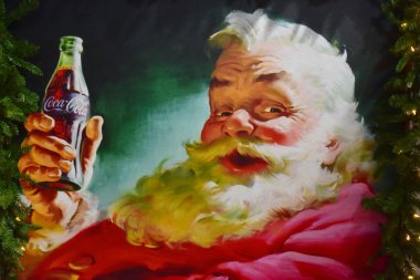 Orlando, Florida.; 24 Kasım 2018. Santa Claus International Drive alanında Vintage boyama..