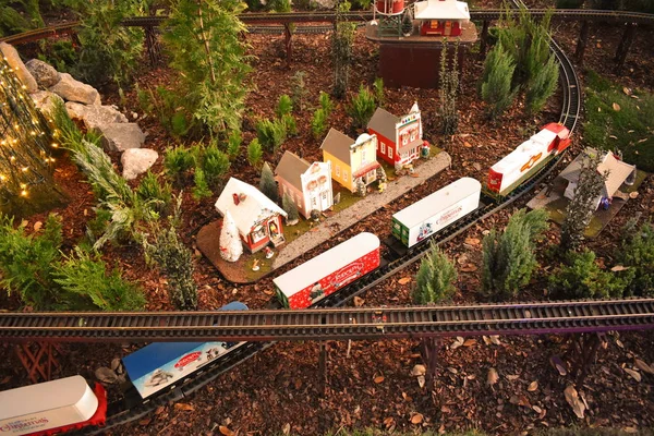 Orlando Floride Novembre 2018 Train Miniature Coloré Belle Petite Villa — Photo