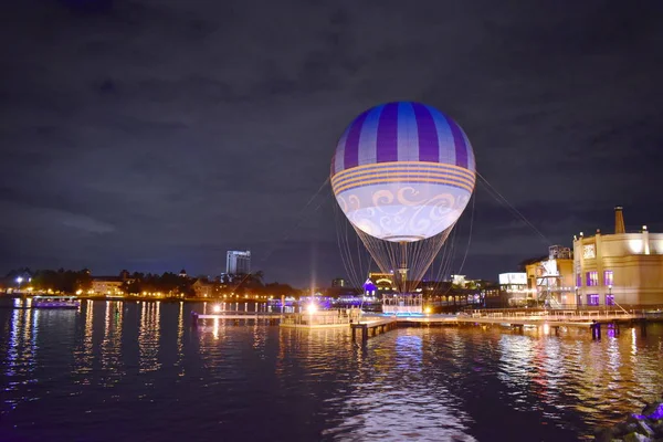 Orlando Floride Novembre 2018 Vue Panoramique Rive Illuminée Lac Ballon — Photo