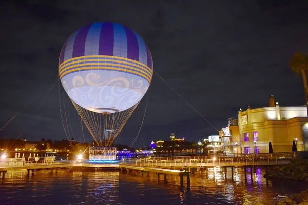 Orlando Floride Novembre 2018 Vue Panoramique Rive Illuminée Lac Ballon — Photo