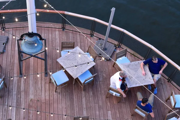 Orlando Florida November 2018 Mensen Genieten Van Boot Restaurant Buigen — Stockfoto