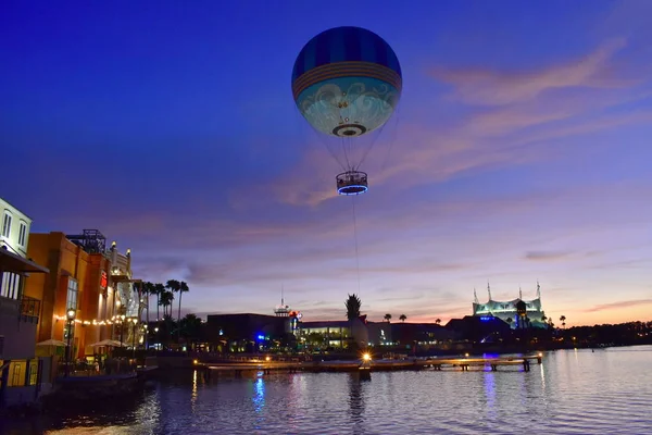 Orlando Florida November 2018 Colorfur Air Balloon Beautiful Sunset Magenta — Stock Photo, Image