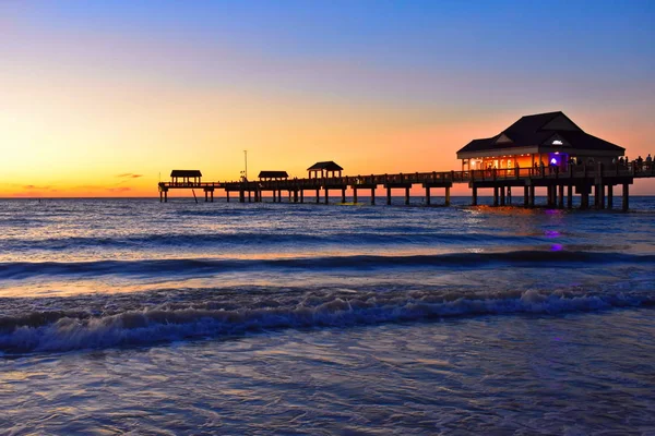 Clearwater Florida Octubre 2018 Vista Panorámica Del Muelle Sobre Colorido — Foto de Stock