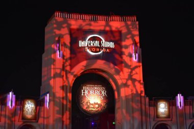 Orlando, Florida. 17 Ekim 2018. Universal Studios korku gece Cadılar Bayramı sezonunda..