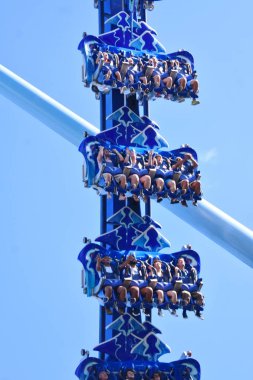 Orlando, Florida. 19 Ekim 2018 ani ve aşırı değişikliği at Seaworld Tema Park ile karakterize Manta Ray Rollercoaster deneyimleri zevk..