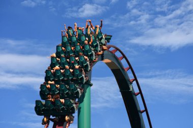 Orlando, Florida. Rollercoaster Ride International Drive alanında 19 Ekim 2018 müthiş Üstten Görünüm.