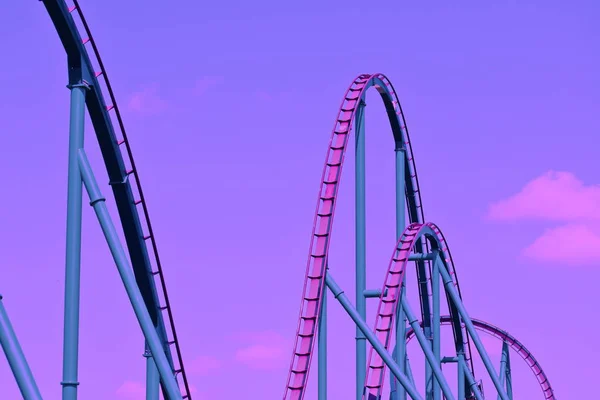 Orlando Florida October 2018 Rollercoaster Colorful Sunset Background International Drive — Stock Photo, Image