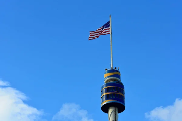 Orlando Florida October 2018 Top View Sky Tower Usa Flag — Stock Photo, Image