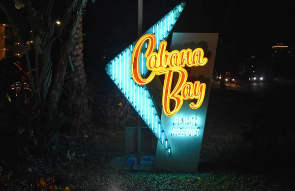 Orlando Florida Oktober 2018 Cabana Bay Sign Der Nacht Universal — Stockfoto