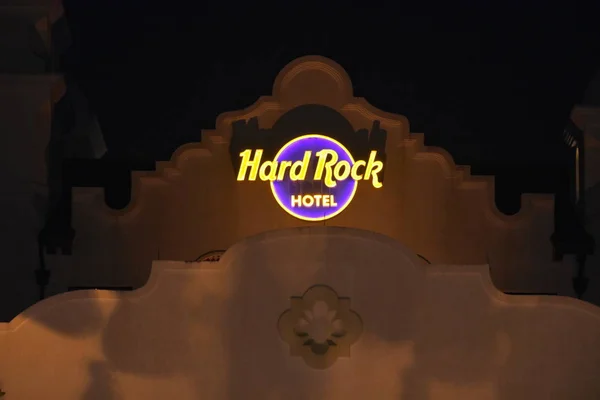 Orlando Florida Oktober 2018 Hard Rock Hotel Draufsicht Der Nacht — Stockfoto