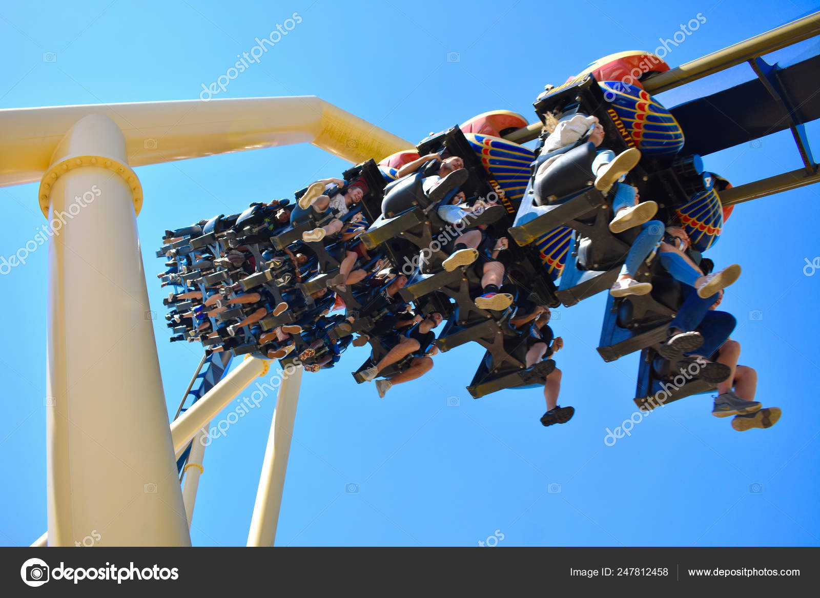 Tampa Florida October 2018 Thrillseekers Ride Montu Rollercoaster