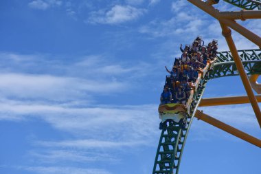 Tampa, Florida. 25 Ekim 2018 güzel insanlar having fun çita av Rollercoaster Bush bahçeleri Tampa Bay adlı.