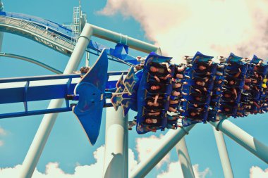 Orlando, Florida September 12. Roller Coaster Manta Ray 3. clipart