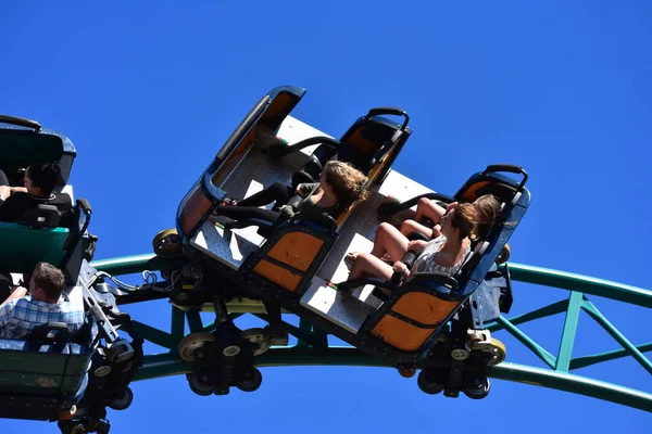 Tampa, Florida. 25 Ekim 2018. İnsanlar zevk müthiş Kobra'nın laneti Roller Coaster da eğlence Bush bahçeleri Tema Parkı..