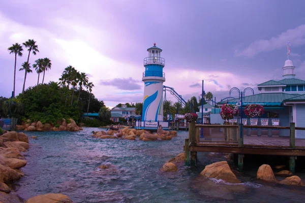 Orlando Florida Setembro 2018 Vista Panorâmica Lighthouse Seaworld — Fotografia de Stock