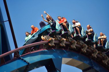Orlando, Florida. 25 Eylül 2018. Müthiş Rollercoaster Seaworld Okyanus Parkı