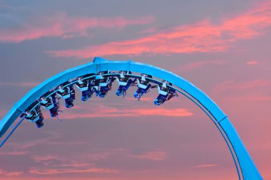 Orlando, Florida. 29 Eylül 2018. Müthiş Manta Ray Rollercoaster Seaworld deniz Tema Parkı