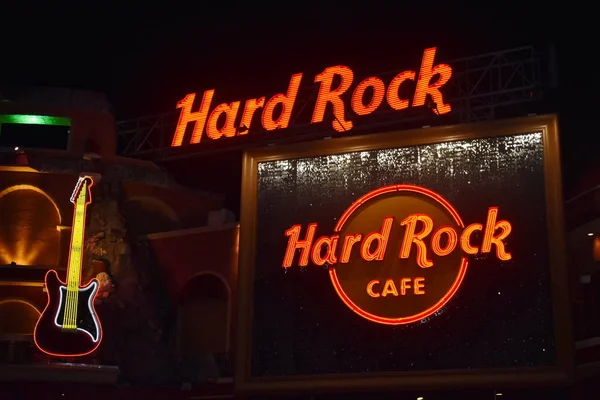 Orlando Florida September 2018 Neon Guitar Icon Logo Hard Rock — Stockfoto