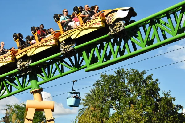 Tampa Floride Septembre 2019 Cheetah Hunt Rollercoaster Comprend Toutes Les — Photo