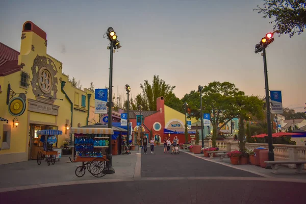 Orlando Floridě Února 2019 Barevné Nábřeží Oblast Zábavní Park Seaworld — Stock fotografie