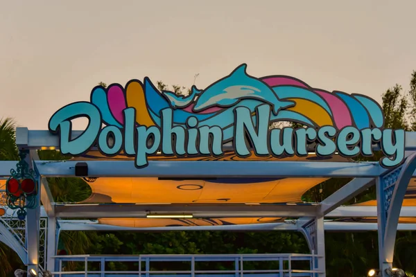 Orlando Florida Febrero 2019 Vista Superior Del Cartel Dolphin Nursery —  Fotos de Stock