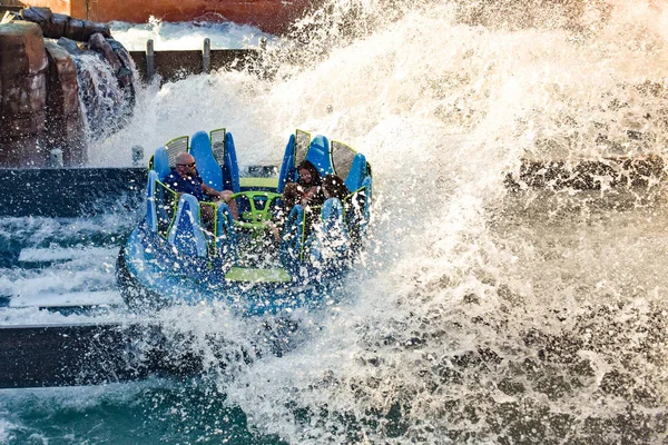 Orlando Florida Marzo 2019 Personas Acariciando Delfín Nariz Botella Seaworld — Foto de Stock