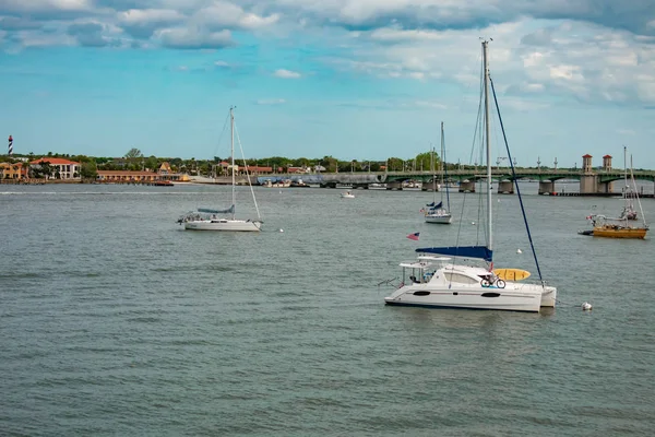 San Agustín Florida Marzo 2019 Veleros Sobre Fondo Azul Claro — Foto de Stock