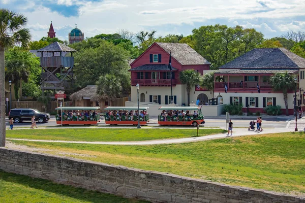 Szent Ágoston Florida Március 2019 Panorámás Kilátás Nyílik Gyalogtúrák Régi — Stock Fotó