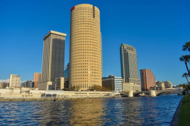 Tampa Bay, Florida. 02 Mart 2019. Skycrapers şehir merkezinde (2 Hillsborough coast üzerinde).