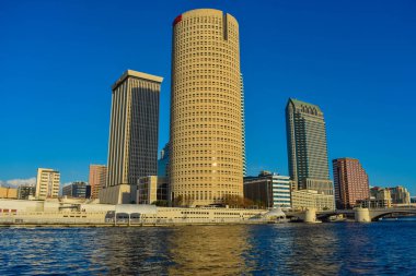 Tampa Bay, Florida. 02 Mart 2019. Skycrapers şehir merkezinde (3 Hillsborough coast üzerinde)