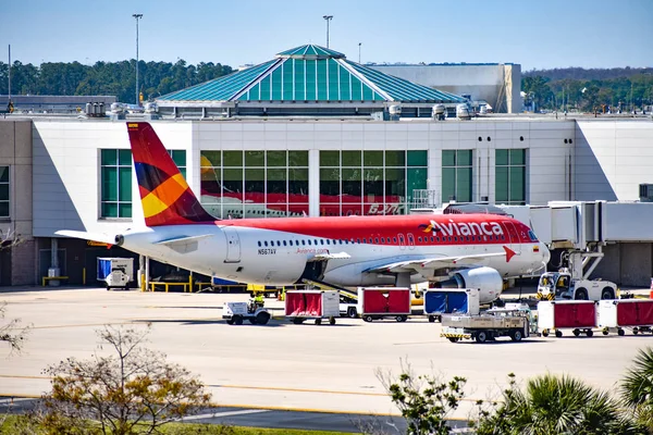 Orlando Floride Mars 2019 Vue Avion Depuis Avianca Airlines Porte — Photo